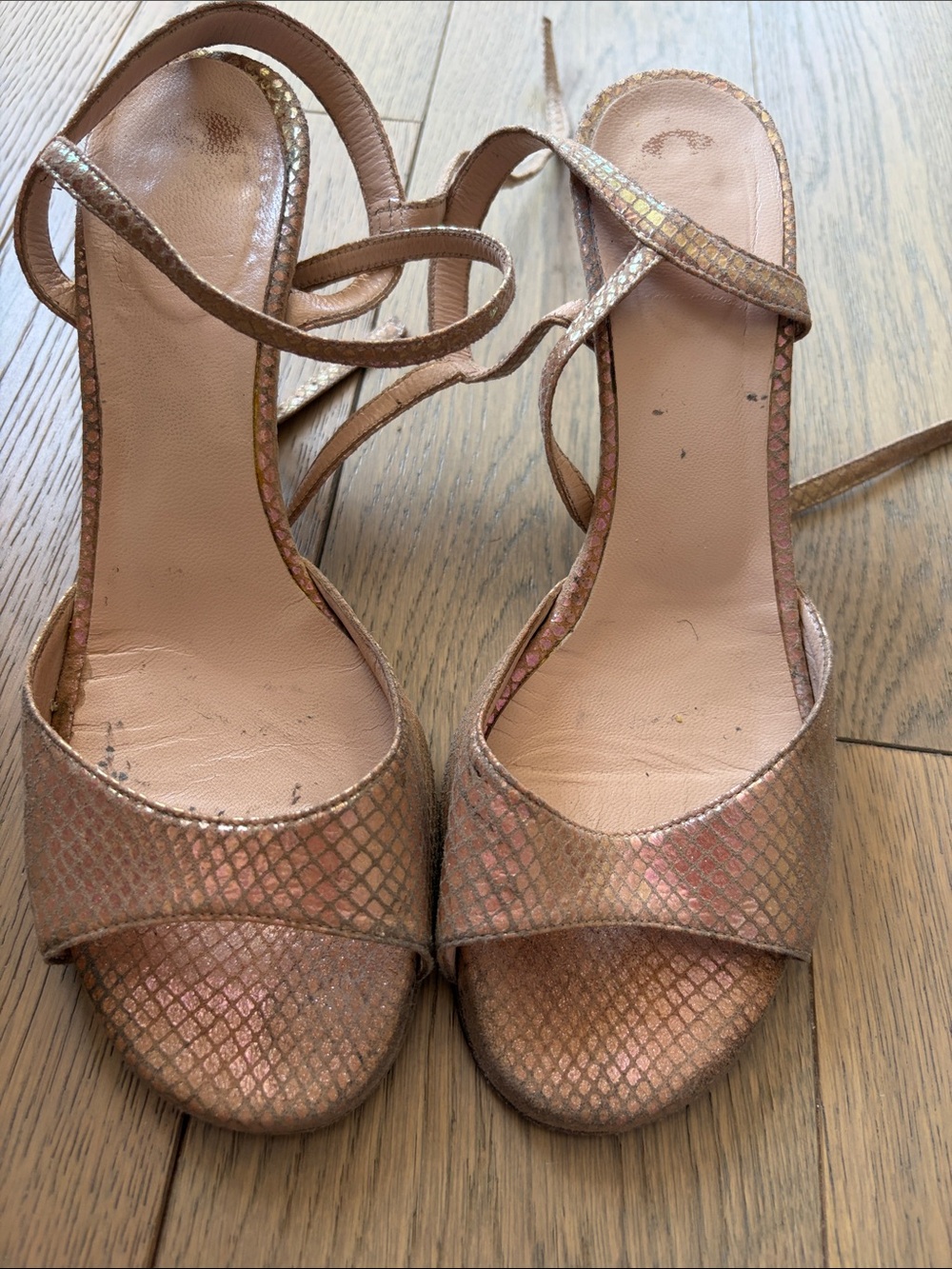 Sur Tango 38 Metallic Rose Gold Women’s Strappy Sandals